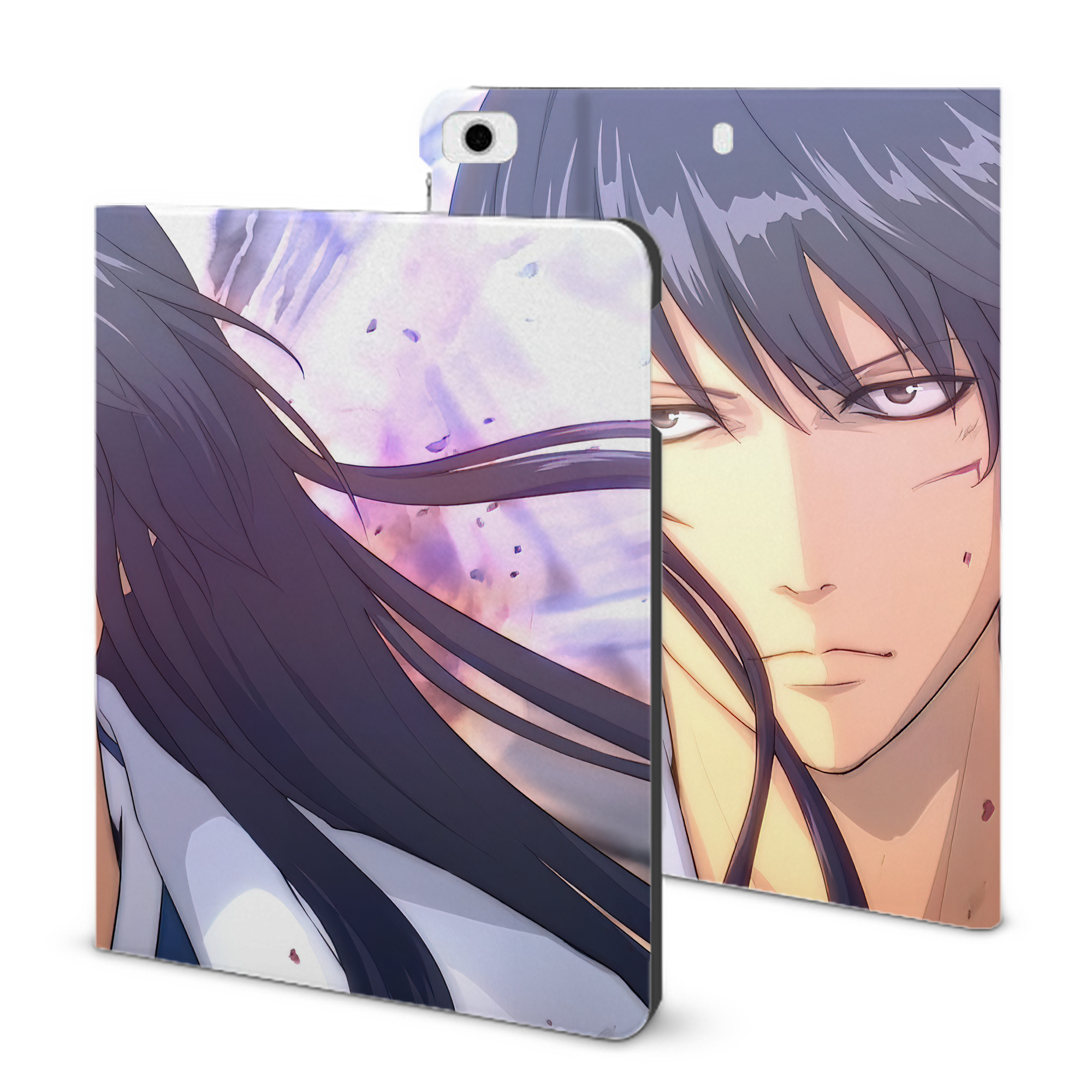 ぎんたま 坂田銀時（さかたぎんとき） 神楽 志村新八（しむら しんぱち） GINTAMA Sakata Gintoki Kagura Shimura Shinpachi IPad ケース ブック型 PUレザー TPU 耐衝撃 軽量 薄型 ペン収納なし 全面保護 IPad 各モデル対応